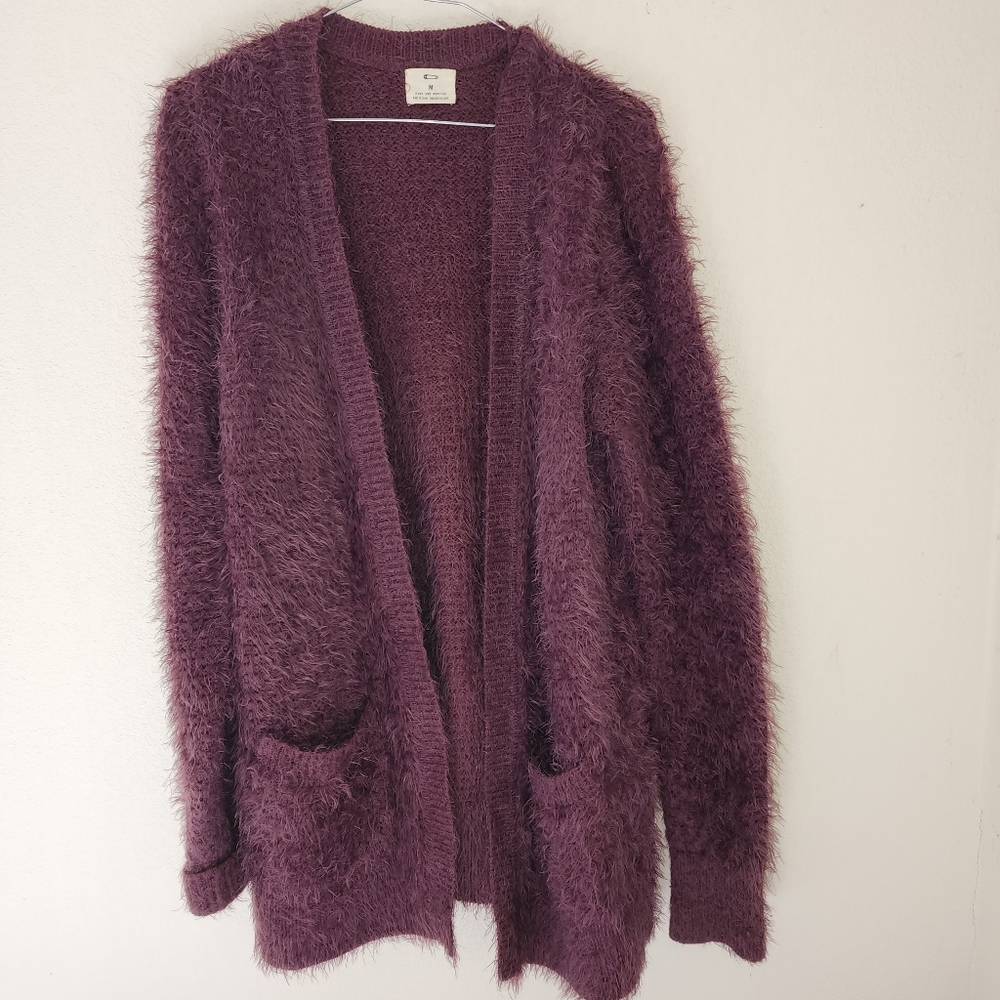 Urban Outfitters Pins And Needles Eyelash Cardigan Sweater Long Sleeve Sz Medium - Picture 1 of 8